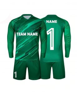 Custom Football Jerseys Goalkeeper Jersey Football Uniform Soccer Shorts Soccer Wear Sets Men Long Sleeve Customized Team Name