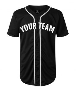 Custom cheap wholesale stylish button down embroidered baseball team v neck jersey