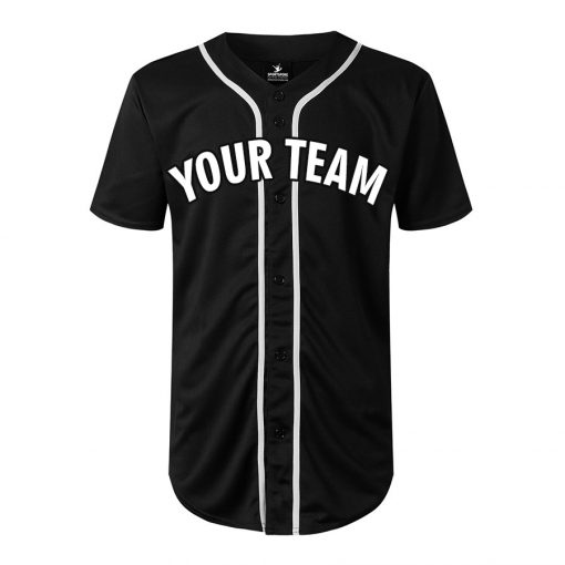 Custom cheap wholesale stylish button down embroidered baseball team v neck jersey