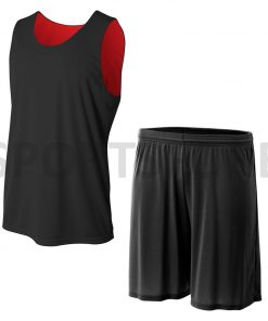 Custom reversible basketball jersey uniform set