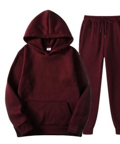 High Quality Custom Made Solid Colors Plain Tracksuit For Men