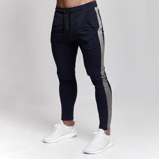 Men Latest Casual Fashion Side Stripe Gym Fitness Athletic Outdoor Jogger Pants