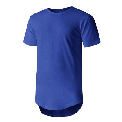 Men longline crew neck short sleeve t shirt