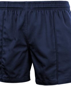 Mens Active Cotton Rugby Shorts with Pockets Front