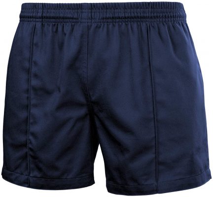 Mens Active Cotton Rugby Shorts with Pockets Front