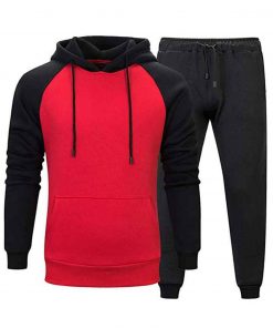 Men's Pullover Tracksuit Athletic Sports Casual Sweatsuit Regular Fit Pullover Closure With Pockets Tracksuits.