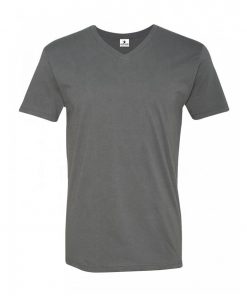 Mens fitted short sleeve plain blank v neck custom t shirt