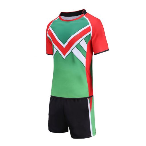 New Customized Rugby jersey and shorts with short Sleeve Blank Quick Dry Custom Rugby Uniforms Make own your custom Design logo