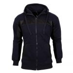 OEM Customized Men Fleece Hooded Patchwork Tracksuit Set - Image 7