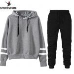OEM Latest Design Hooded Custom Fitted Tracksuit Set - Image 3