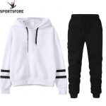 OEM Latest Design Hooded Custom Fitted Tracksuit Set - Image 4