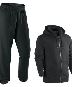 Wholesale Custom slim fit plain blank hooded tracksuits for men