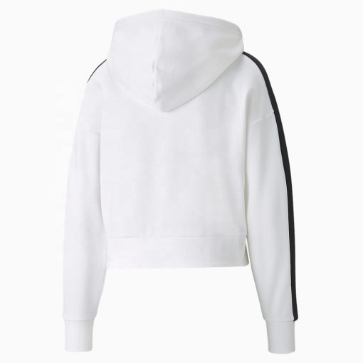 Wholesale Custom your logo cropped womens hoodie side panel crop top track sportsfore jacket