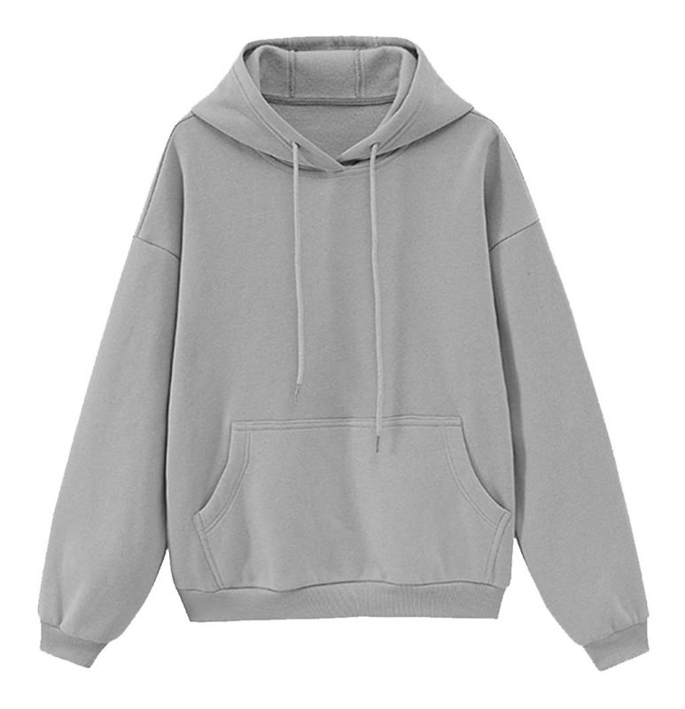 Women 2 Piece Outfits Plain Blank Stylish Hooded Tracksuit Jogging Grey ...