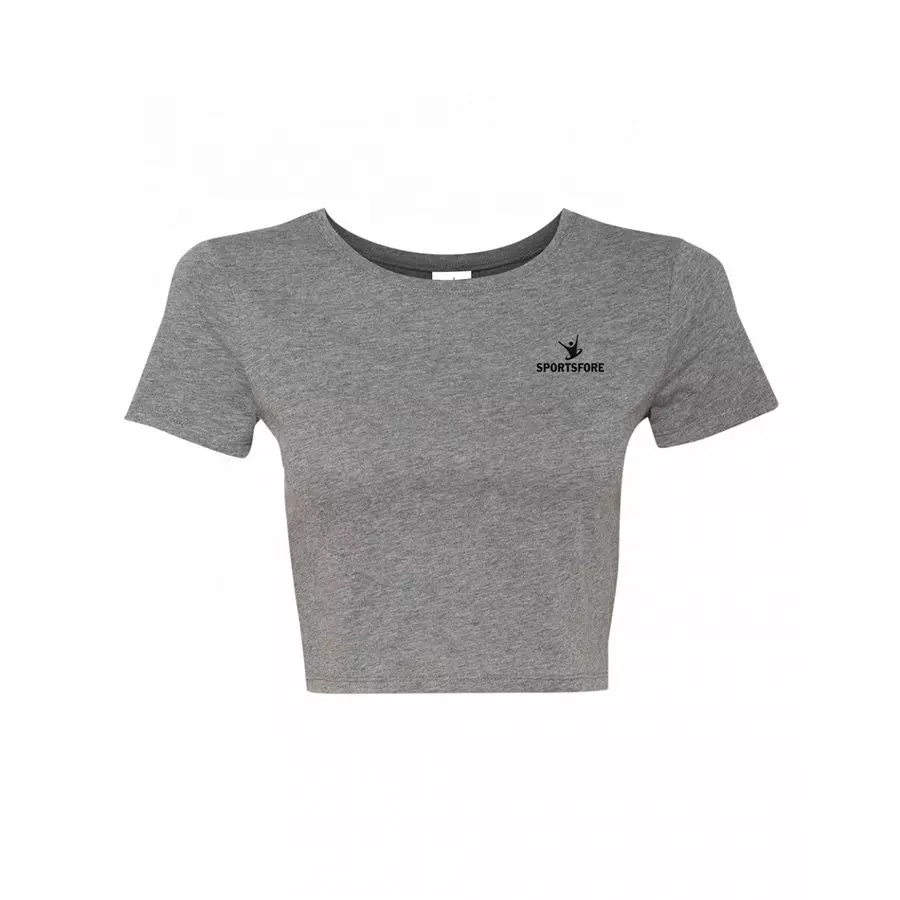 Croped heather grey t-shirt