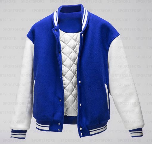100% Wool Blue Varisty Jacket