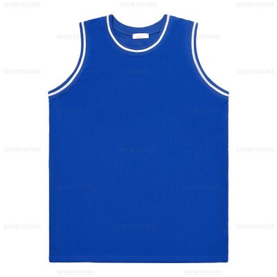 Blue White Basketball Jersey