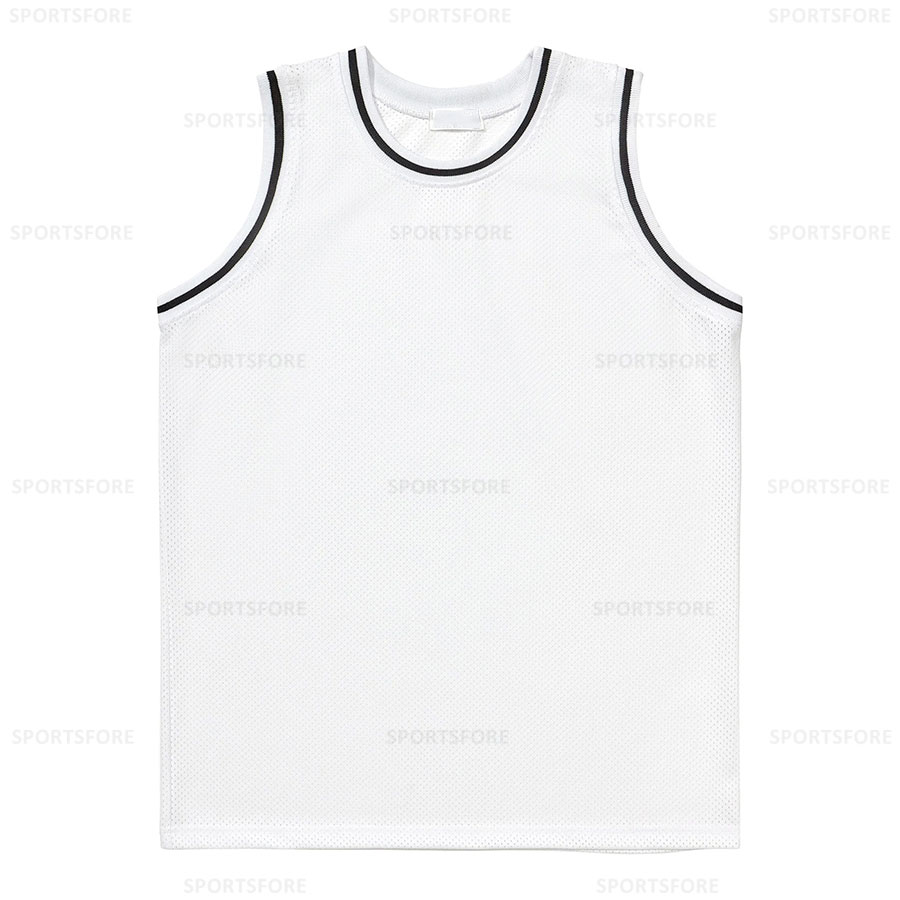 Whie Blank Basketball Jersey