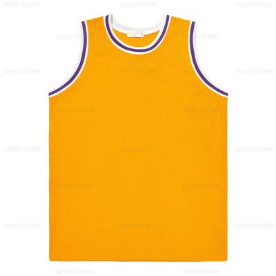 Yellow White Purple Basketball Jersey