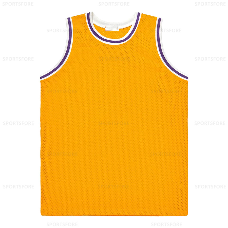 Yellow White Purple Basketball Jersey