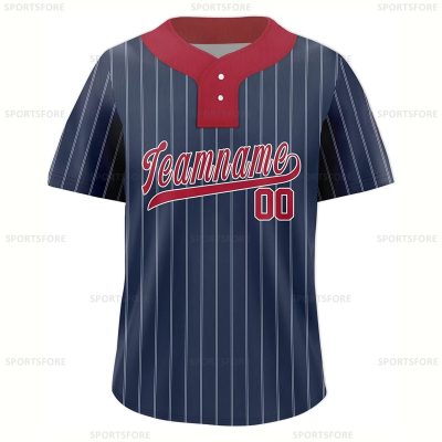 custom design sublimation baseball navy jersey