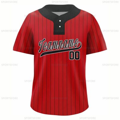 custom design sublimation red baseball jersey
