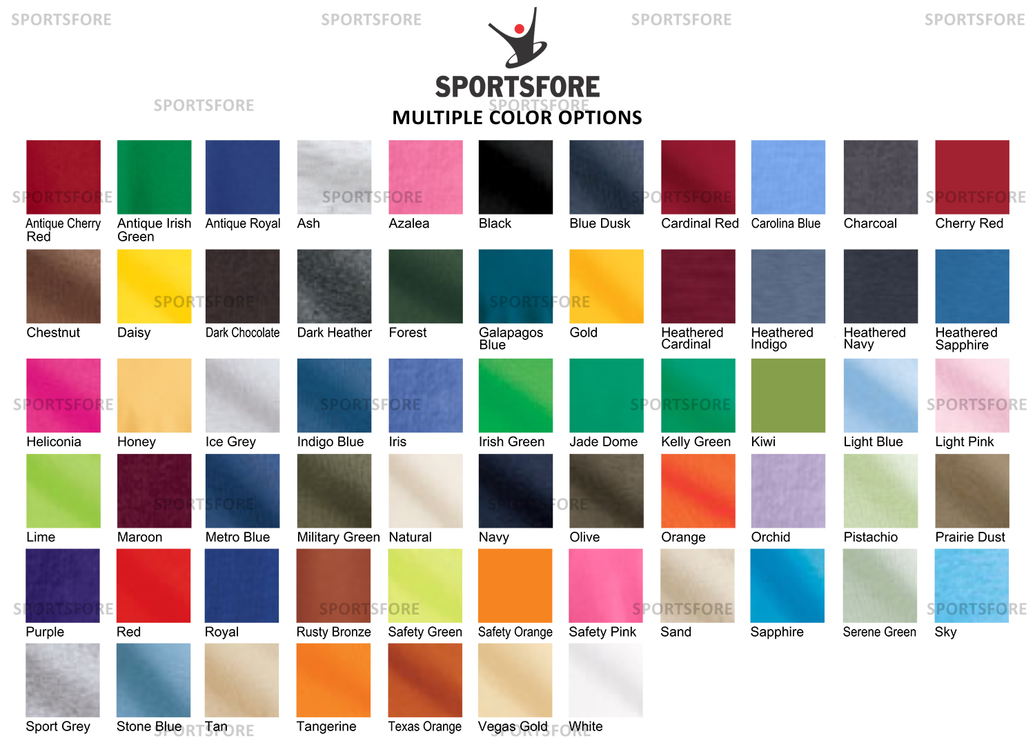 Football Jersey Colour Chart